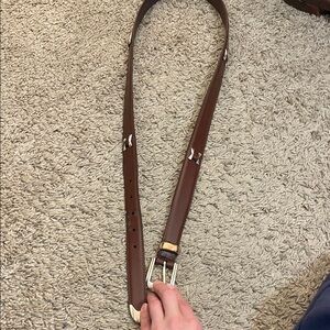 Brown Leather Men's Belt